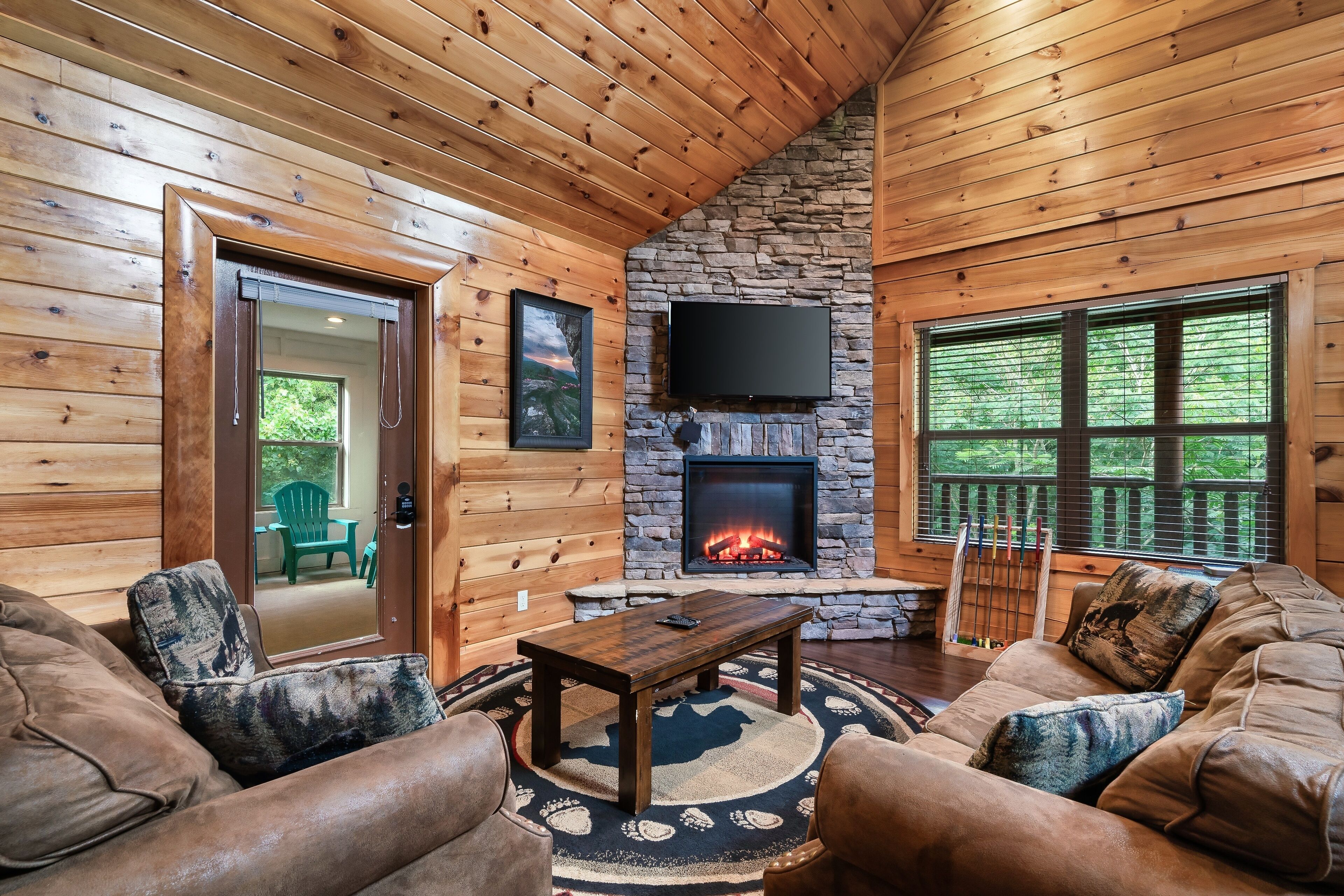 Télévision, cheminée, jeux vidéo