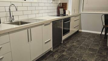 Microwave, oven, stovetop, dishwasher