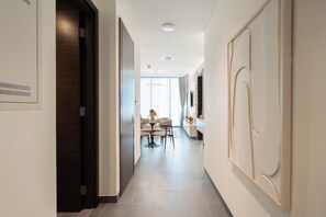 Deluxe Apartment, City View | Premium bedding, memory foam beds, in-room safe, blackout drapes