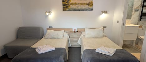 Iron/ironing board, free WiFi, bed sheets