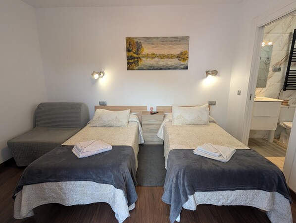 Iron/ironing board, free WiFi, bed sheets