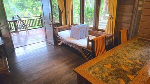 Villa, 1 Double Bed | Living area | 20-inch flat-screen TV with cable channels