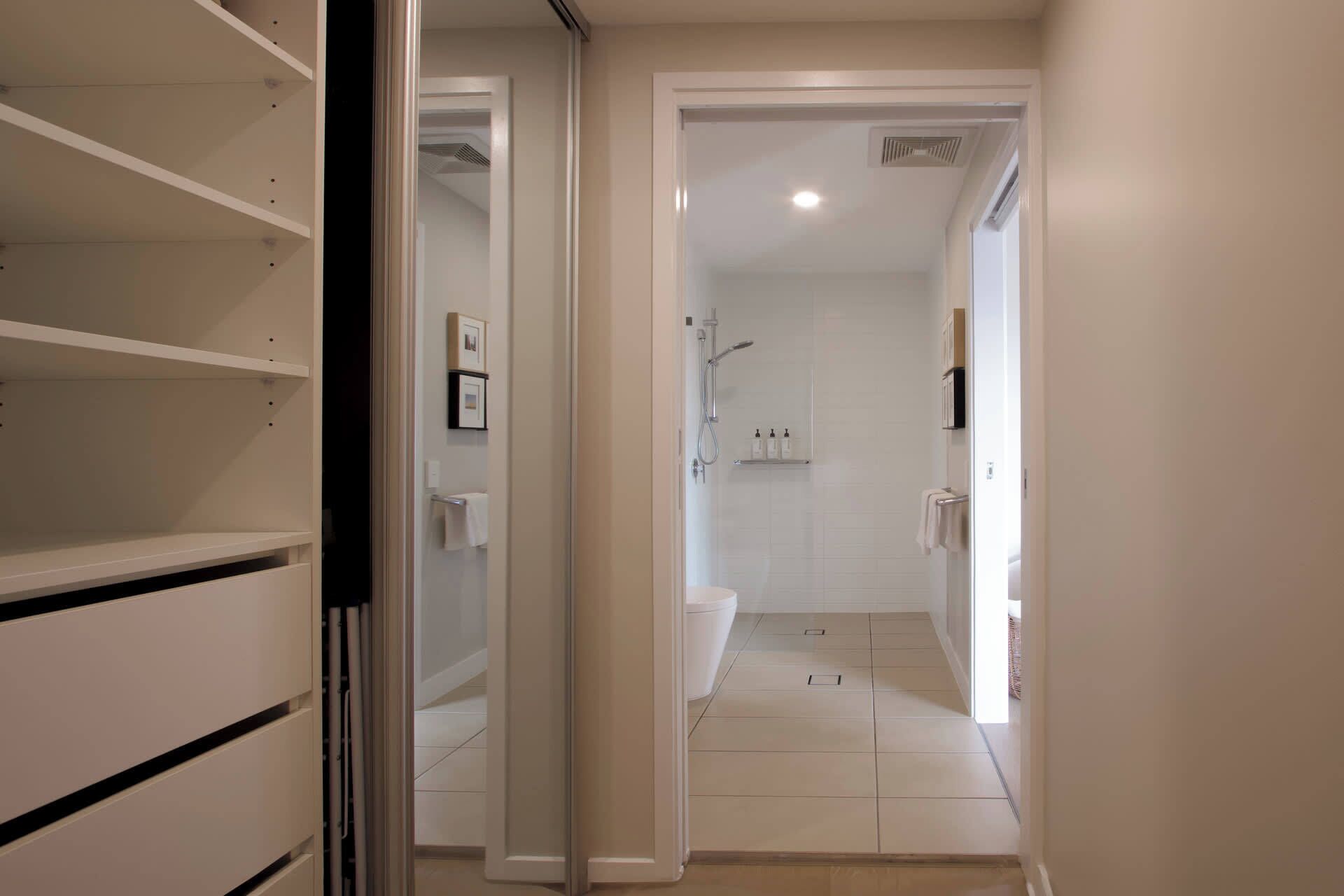 Shower, hair dryer