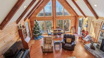 Fireplace, DVD player, ping pong