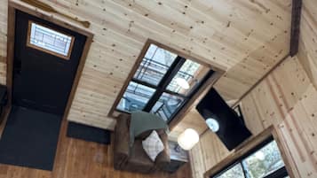 Smart TV, video games, foosball, stereo