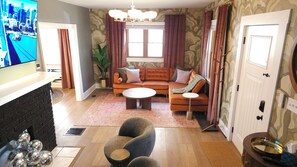 Living area - The Funky Fun Haus - Pickleball, Hot Tub, Arcade (Columbus)