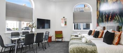 Apartment (Compact 1-Bed Flat for Friends & Coll) | Living room