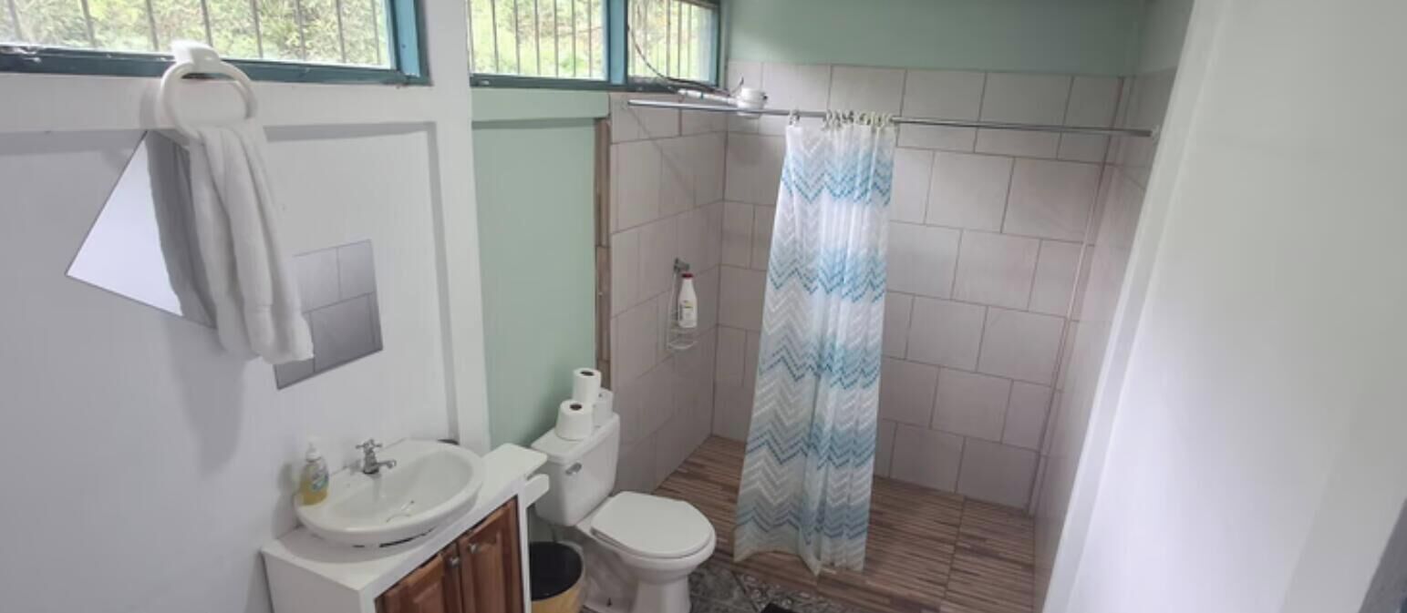 Kamar, 1 kamar tidur, patio, pemandangan gunung | Kamar mandi