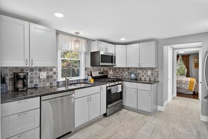 Fridge, microwave, oven, stovetop - Catskills Retreat | Near Hiking, Skiing & Town (East Durham)