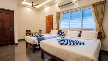 5 makuuhuonetta, silitysrauta/-lauta, Wi-Fi, vuodevaatteet