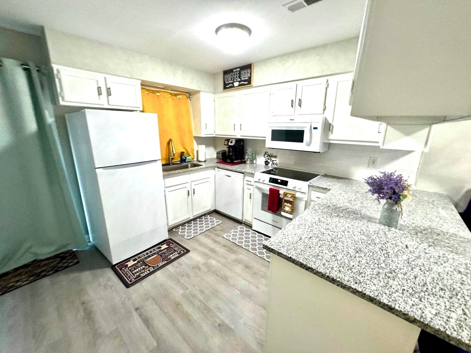 Microwave, oven, stovetop, dishwasher