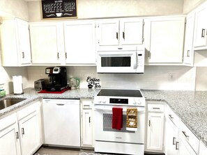 Microwave, oven, stovetop, dishwasher