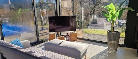 Télévision, cheminée