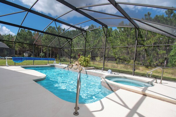 A heated pool