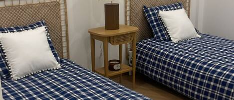 2 bedrooms, bed sheets