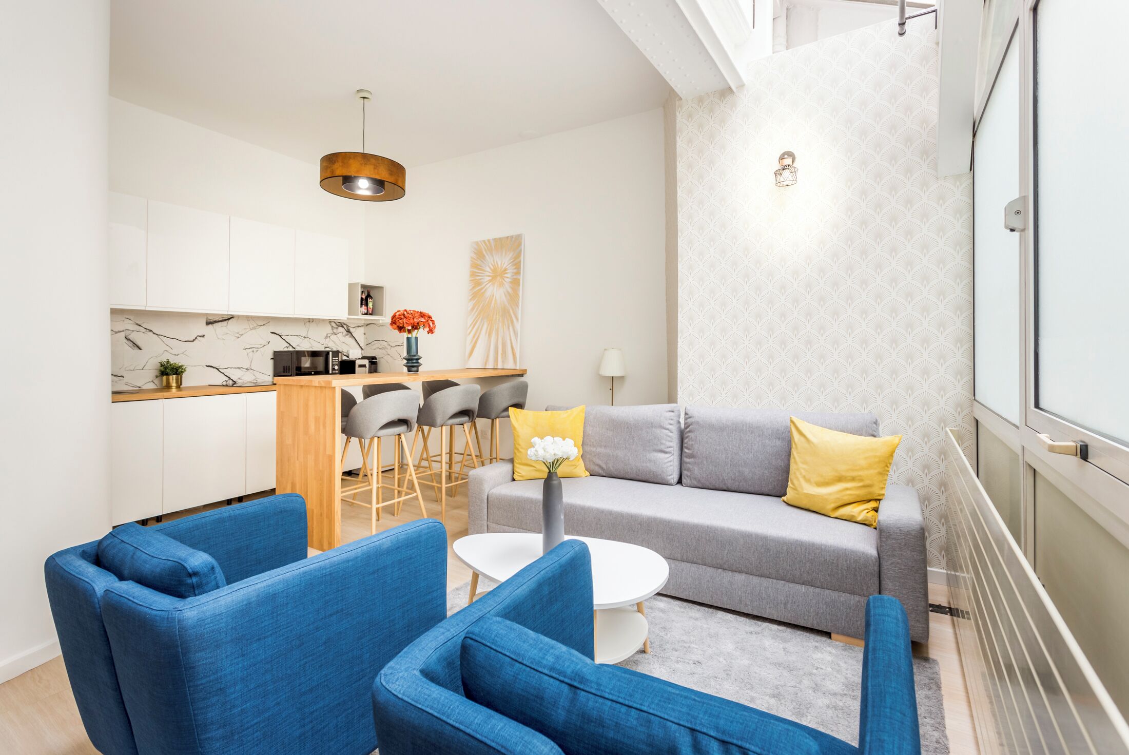 Apartment, Courtyard View | Living area | 32-inch Smart TV with cable channels, Netflix, streaming services