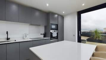 Fridge, microwave, oven, highchair