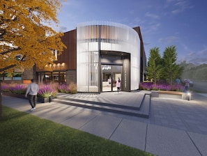 Vista frontal de la propiedad