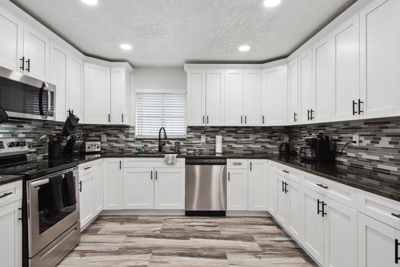 Microwave, oven, stovetop, dishwasher