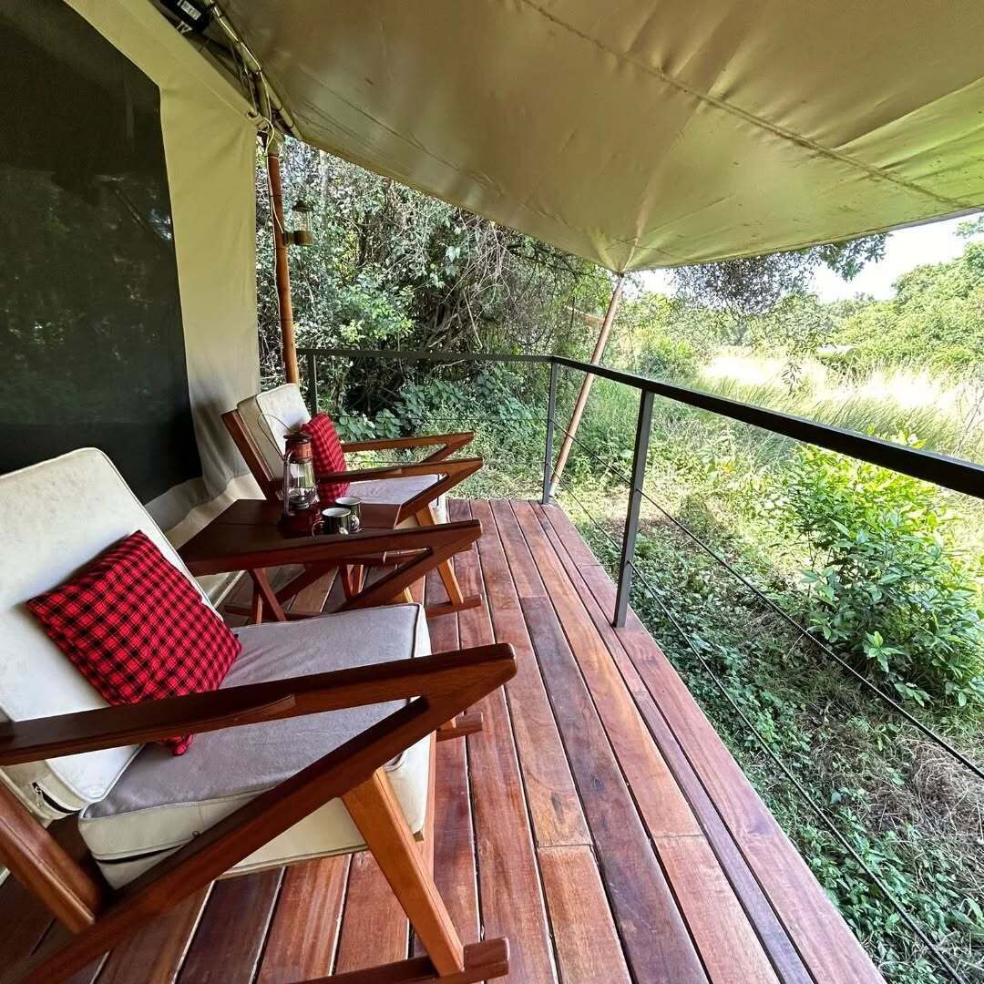 Tenda Luxury, 1 letto king, vista giardino | Terrazza/patio