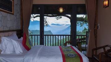 Bungalow Deluks, balkon, pemandangan kebun