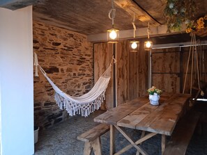 屋外ダイニングエリア