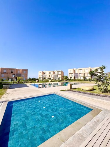 Charming 2-bedroom condo with pools in sunny Taghazout Bay