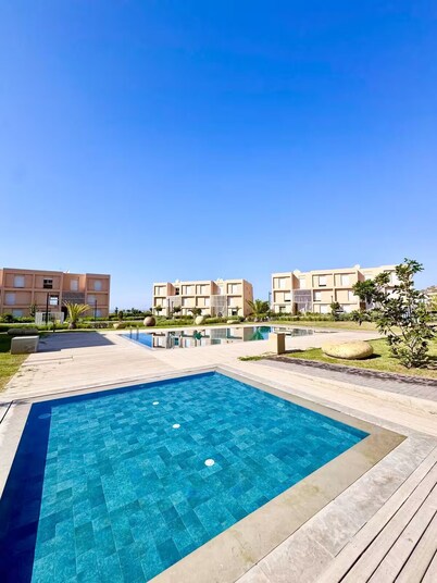 Charming 2-bedroom condo with pools in sunny Taghazout Bay