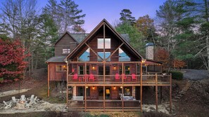 Exterior - NEW LISTING - 5 bd Luxury Cabin w/ VIEWS Secluded HotTub In & Outdoor Fireplaces (Blue Ridge)