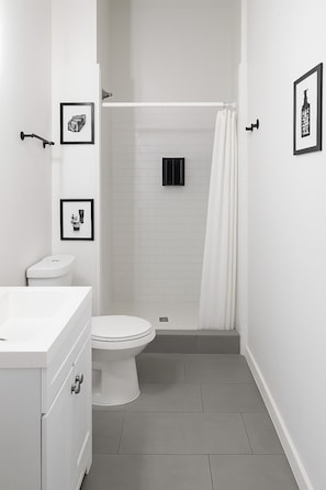 Hair dryer, towels, soap, toilet paper - Charming Guest House near Downtown & River Walk (San Antonio)