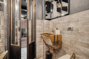 Regadera, secadora de cabello, bidet, toallas 