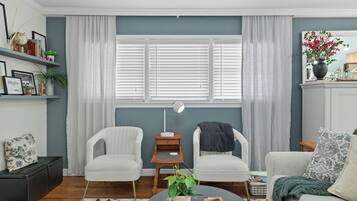 Televisión y chimenea