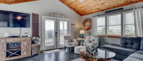 Ferienhaus, Mehrere Betten (Whitesands Beach House - South) | Wohnbereich