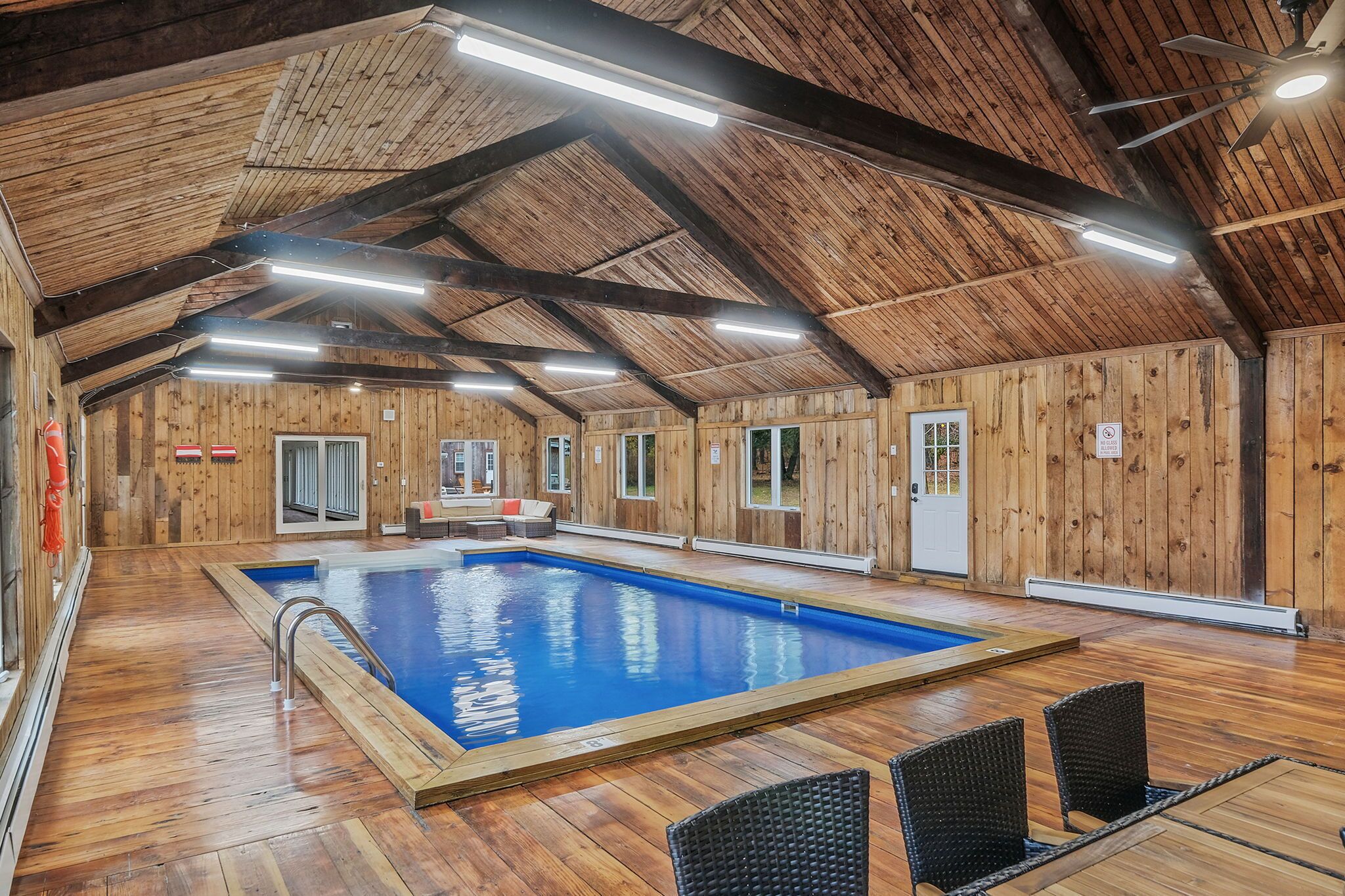 Indoor pool, a heated pool