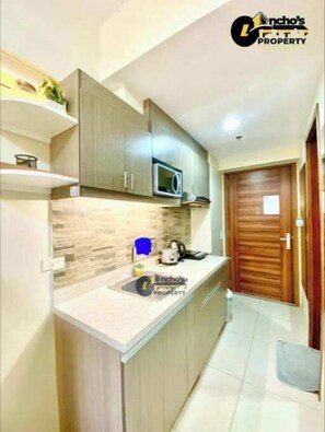 Private kitchen - Ancho Listings Deluxe Studio 2 (Cebu City)