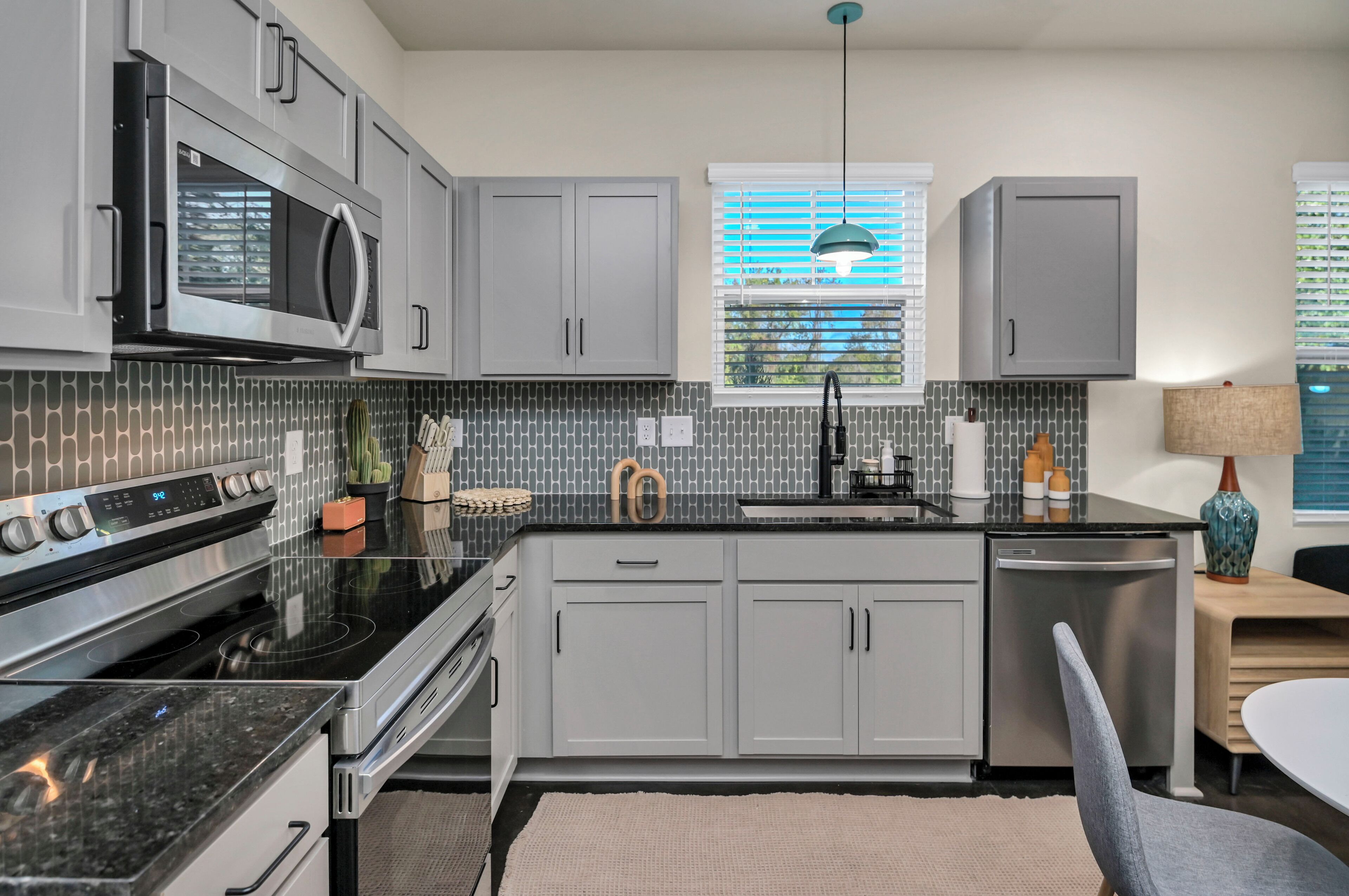 Microwave, oven, stovetop, dishwasher