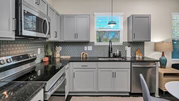 Microwave, oven, stovetop, dishwasher