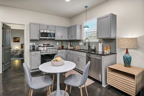 Microwave, oven, stovetop, dishwasher