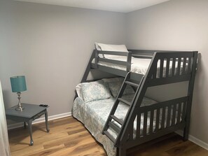 2 bedrooms, iron/ironing board, travel crib, WiFi