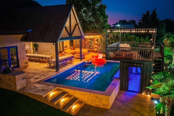 A heated pool