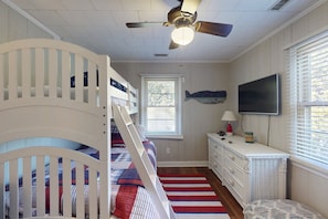3 bedrooms, iron/ironing board, free WiFi, bed sheets - 3rd-row beach cottage with ocean views, beach access, deck, & grill (Emerald Isle)