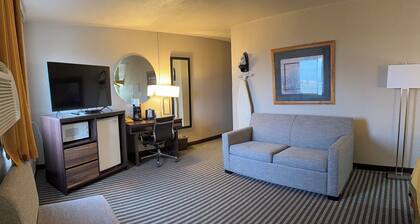 Right off the Interstate, American style Restaurant/Bar Next door & Great Rates!