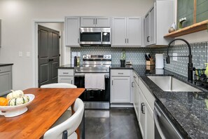 Microwave, oven, stovetop, dishwasher