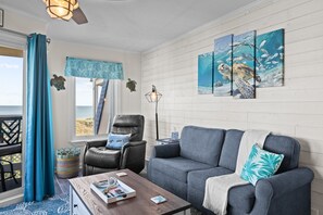 TV - Oceanfront top-floor condo with panoramic views, hot tubs, pool, golf, tennis (Atlantic Beach)
