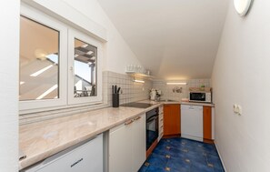 Fridge, oven, stovetop, dishwasher