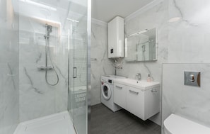 Een douche, een haardroger