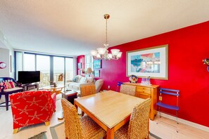 Interior - Inviting ocean view condo with balcony, pool, tennis, central AC, & W/D (Atlantic Beach)