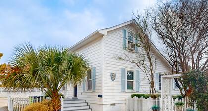 Historic dog-friendly home with Central AC, Gas Grill and Cozy Patio