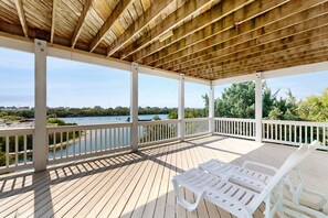 Terrace/patio - Lakefront home with private pool, hot tub, & pool table (Avon)