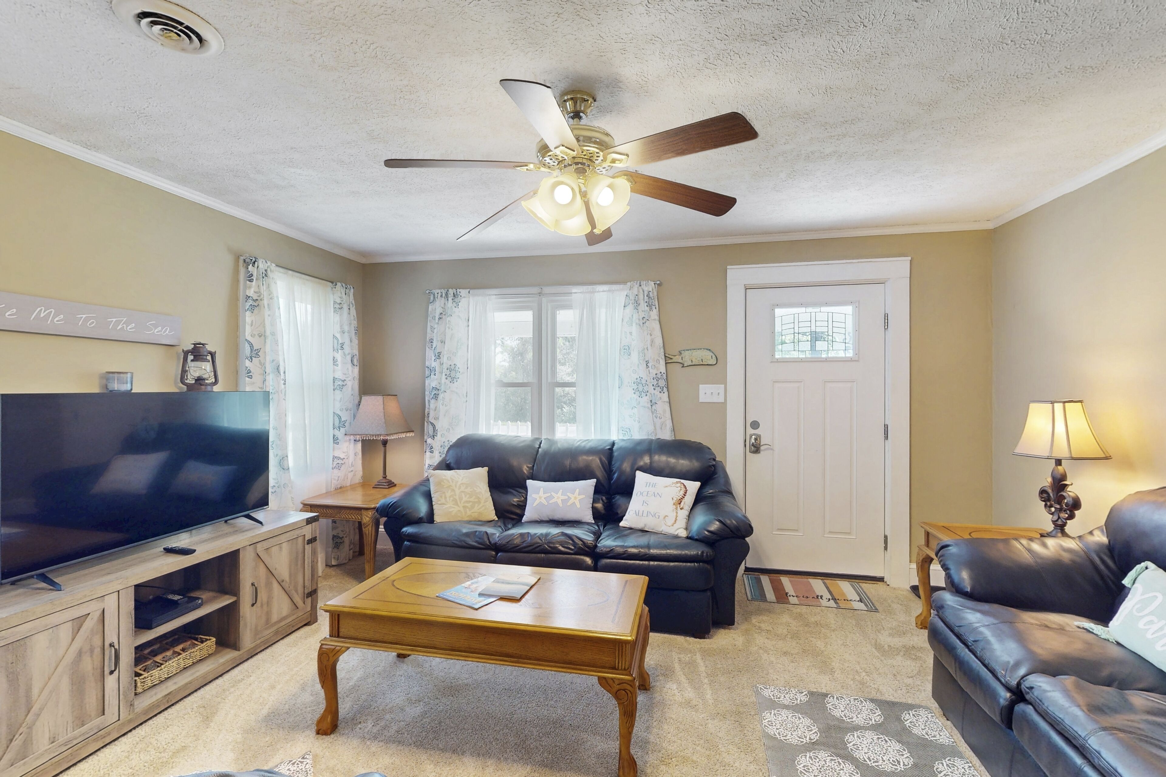 TV, DVD player, books